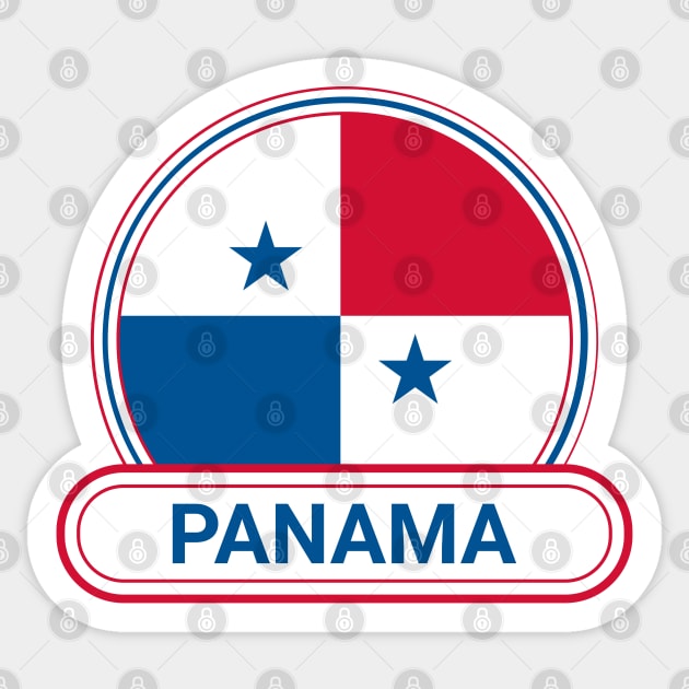 Panama Country Badge - Panama Flag Sticker by Yesteeyear